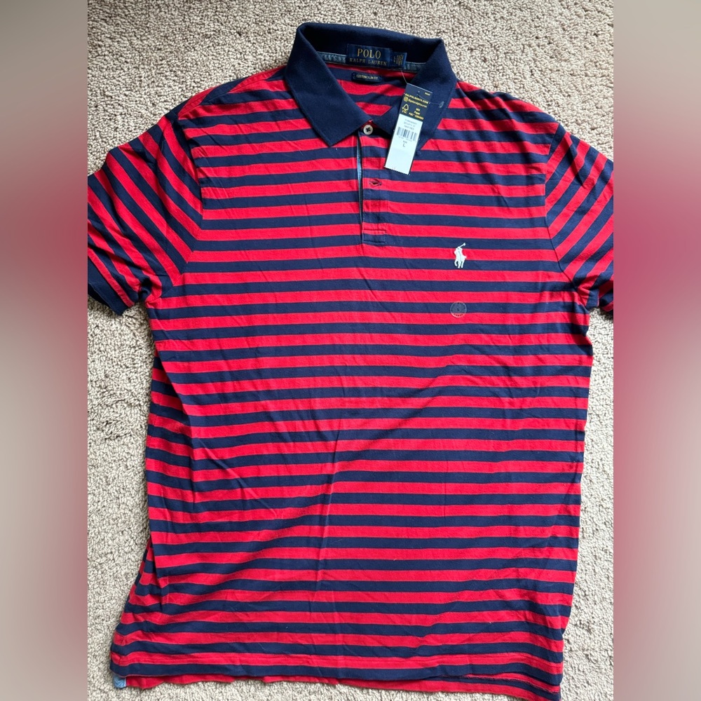 Polo Ralph Lauren Striped Polo Shirt Size Large